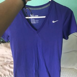 Purple Cotton Nike Tee